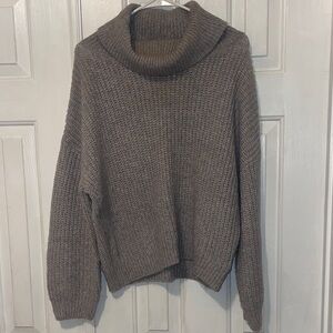 Express Cozy Brown Turtleneck Sweater